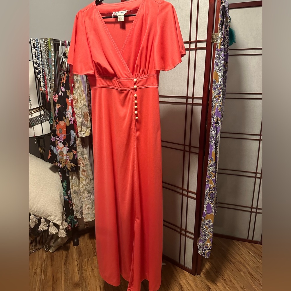 Polyester vintage maxi dress